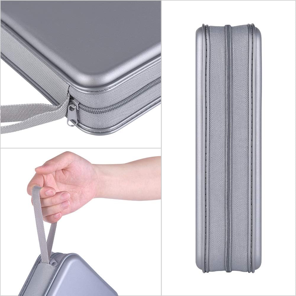 alavisxf xx CD Tasche, 96 CD/DVD Tasche Hartplastik CD Taschen Aufbewahrung Schutzhülle DVD Lagerung