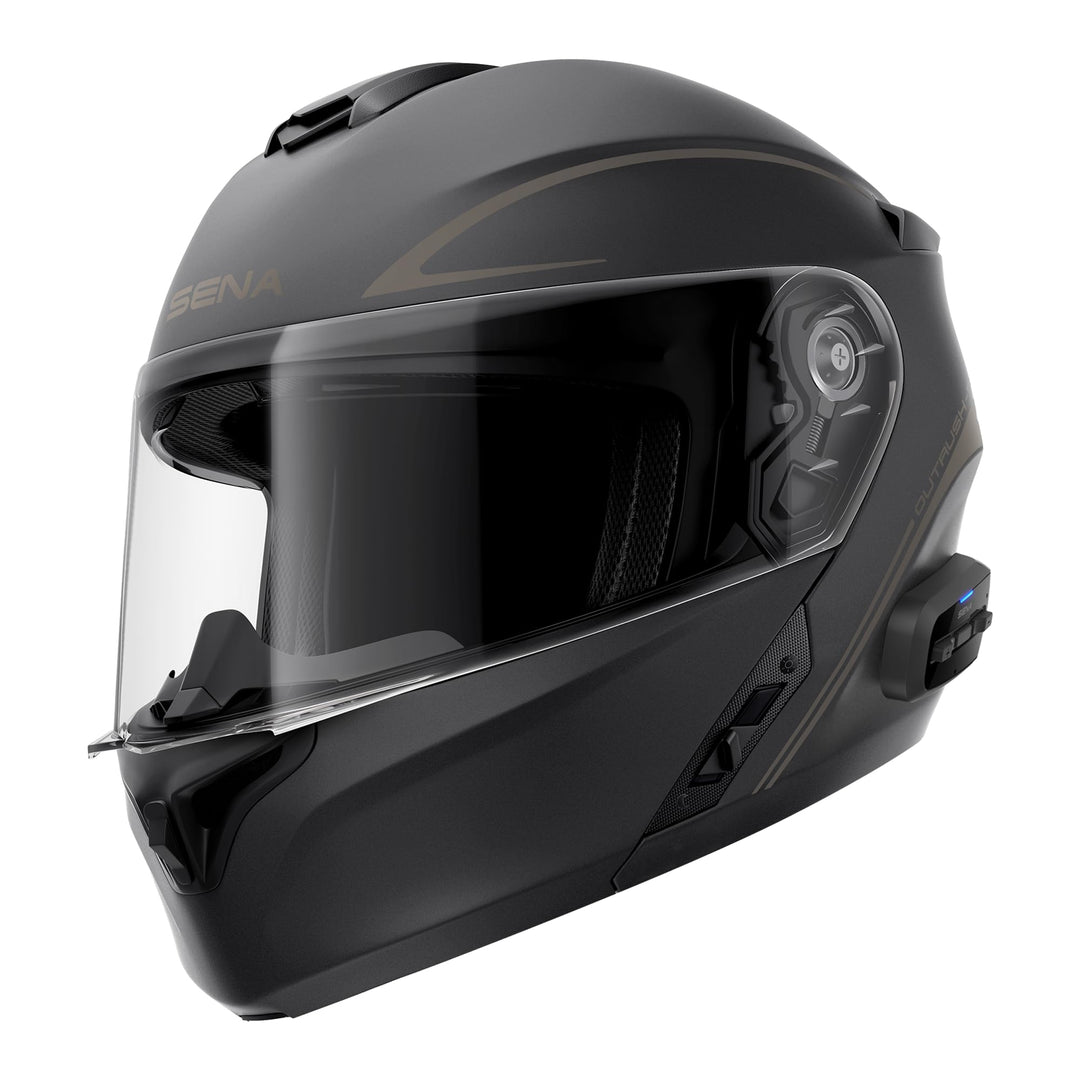 Sena Outrush R Bluetooth Klapphelm mit Intercomsystem (Schwarz, M) Schwarz M Outrush R (New), Schwar