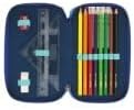 Herlitz Etui TriCase 31teilig befüllt, Dip Dye Blue/Turquoise, 1 Stück