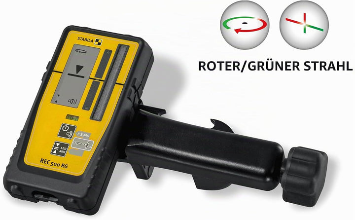 STABILA Empfänger REC 500 RG, Receiver für Rotations- und Linienlaser, für rote und grüne Laserstrah