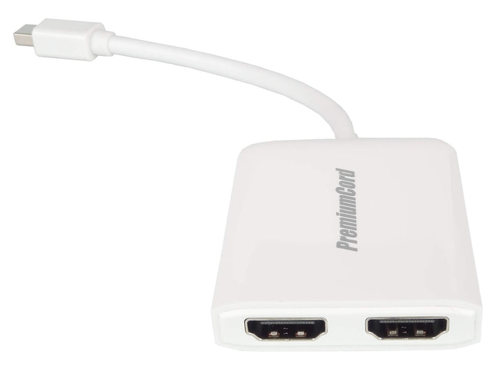 PremiumCord MST Adapter Mini DisplayPort 1.2 auf 2X HDMI 2.0, Extension + Mirror + 2 Various Screens