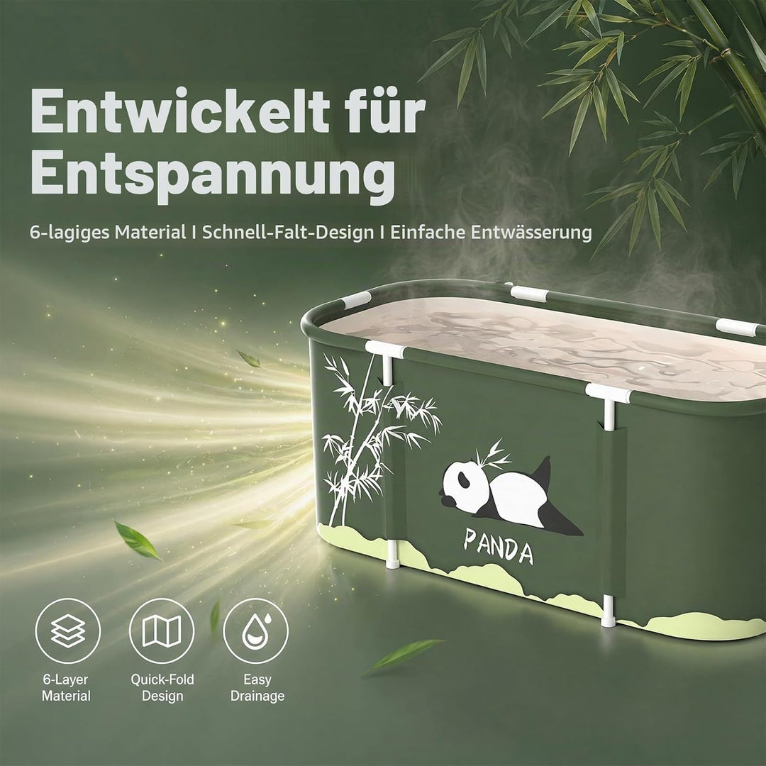 Faltbare Badewanne für Erwachsene, tragbare zusammenklappbare | Wanne zum Stehen oder Sitzen, 115x50