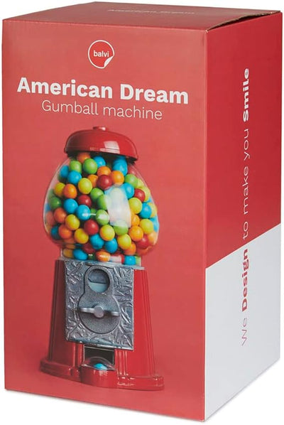 Balvi Kaugummi-Spender American Dream Rot Sparschwein und Spender, geeignet für Kaugummis, Bonbons, 