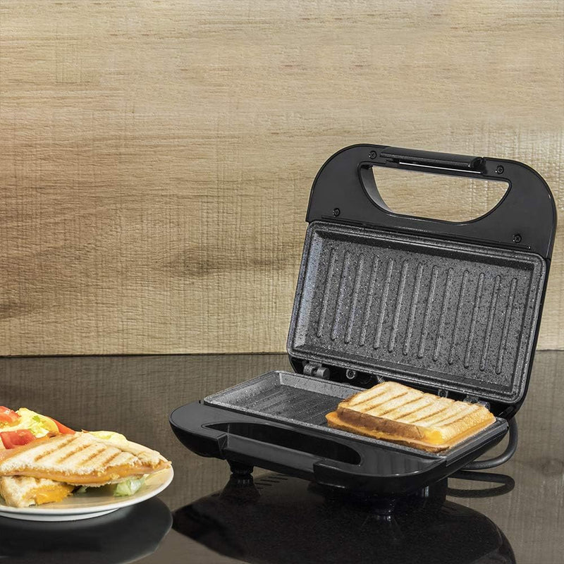 Cecotec Toast Grillfläche.Sandwichmaker mit Antihaftbeschichtung, Kapazität für 2 Sandwiches, Grillf