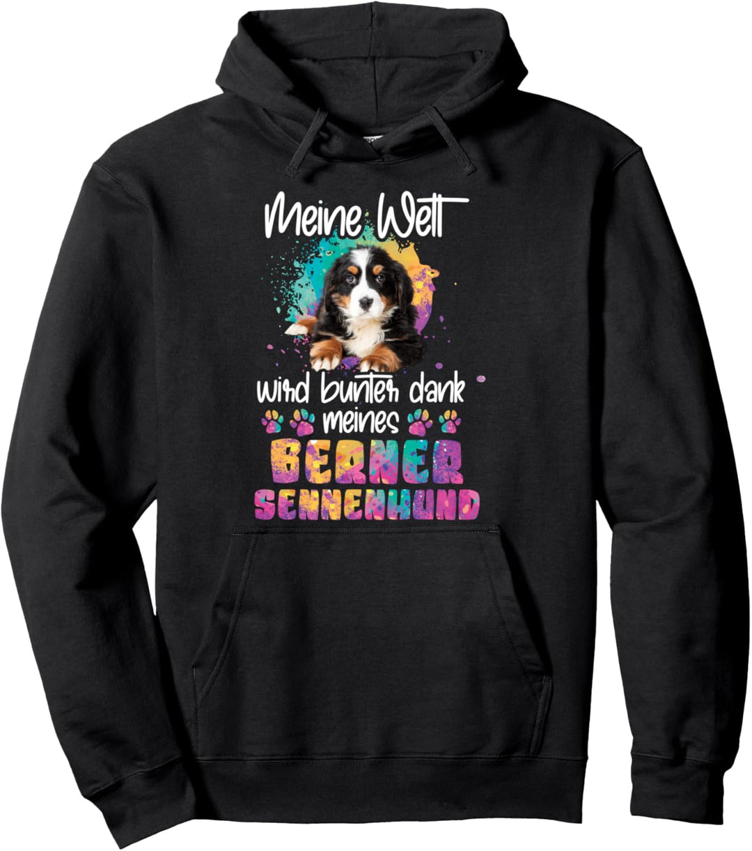 Bunt dank meines Berner Sennenhund Hunde Hundemama Farben Pullover Hoodie
