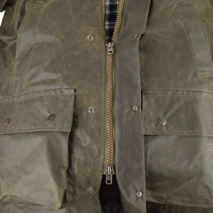Wachsjacke New England Jager | Robuste Wind- und wasserdichte Regenjacke | Für Jäger mit Hasentasche