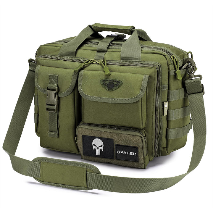 SPAHER Arbeitstasche Laptoptasche 14/15.6/17.3 Zoll Messenger Bag Pilotentasche Aktentasche Taktisch