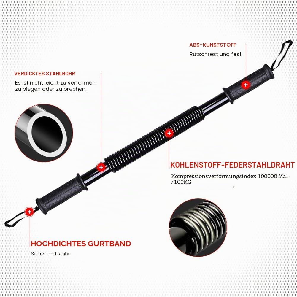 DOBEN Profi Königsfeder Biegehantel für Krafttraining Fitness Biegehantel 20kg, 30kg, 40kg, 50kg, 60