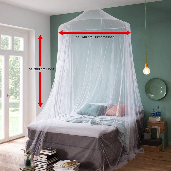 RSP® Moskitonetz Home für Doppelbetten mit extra grossem Spannring für Zuhause Einheitsgrösse