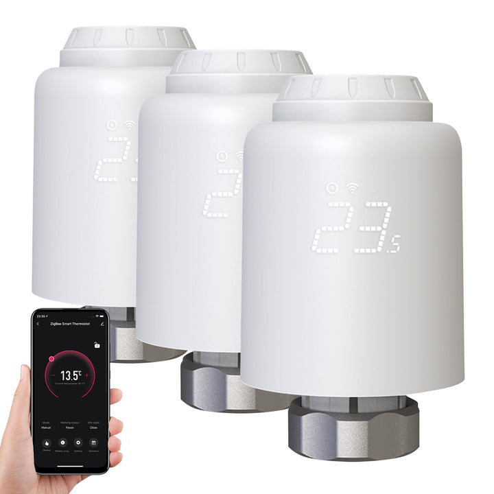 Smart Heizkörperthermostat, 3 Stück Smart Heizungsthermostat mit App-Funktion, Programmierbar Heizun