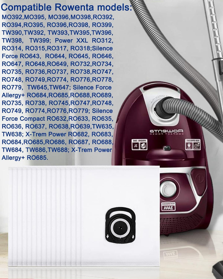 16 Stück Staubsaugerbeutel für Rowenta Hygiene+ ZR200720/ ZR200520, Staubbeutel passend für Compact