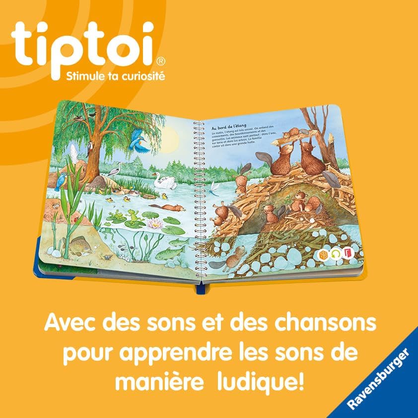 Ravensburger - tiptoi Starter Set Deluxe – Player + Ladestation + Buch Mein Bild der Wörter Die Tier