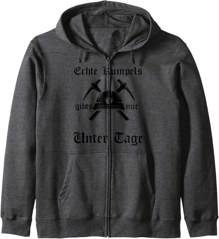 Echte Kumpels gibts nur unter Tage Ruhrpott Shirt Glück auf Kapuzenjacke