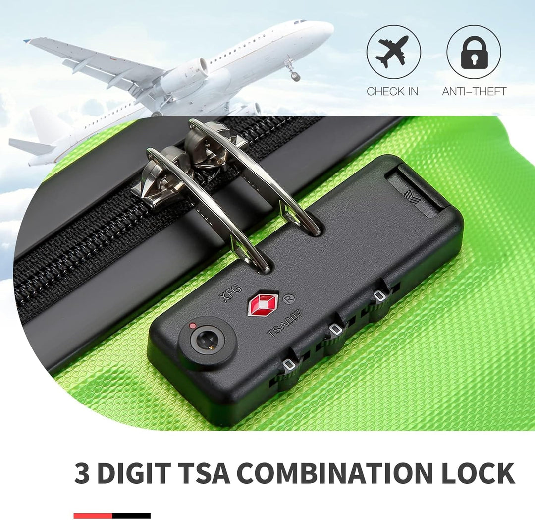 KONO Koffer Trolley Reisekoffer, M (55cm) Apfelgr&#xFC;n