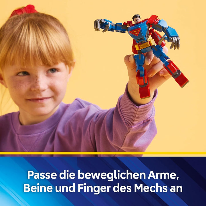 LEGO DC Superman Mech vs. Lex Luthor - Superhelden Spielzeug mit 2 Minifiguren - baubare Actionfigur