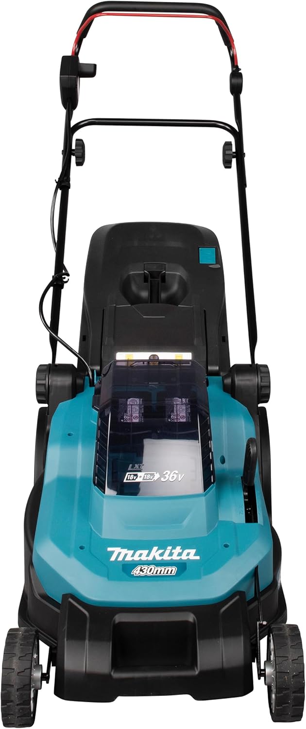 Makita DLM432PT2 Akku-Rasenmäher 2x18 V / 5,0 Ah, 2 Akkus + Doppelladegerät mit Akku und Ladegerät S