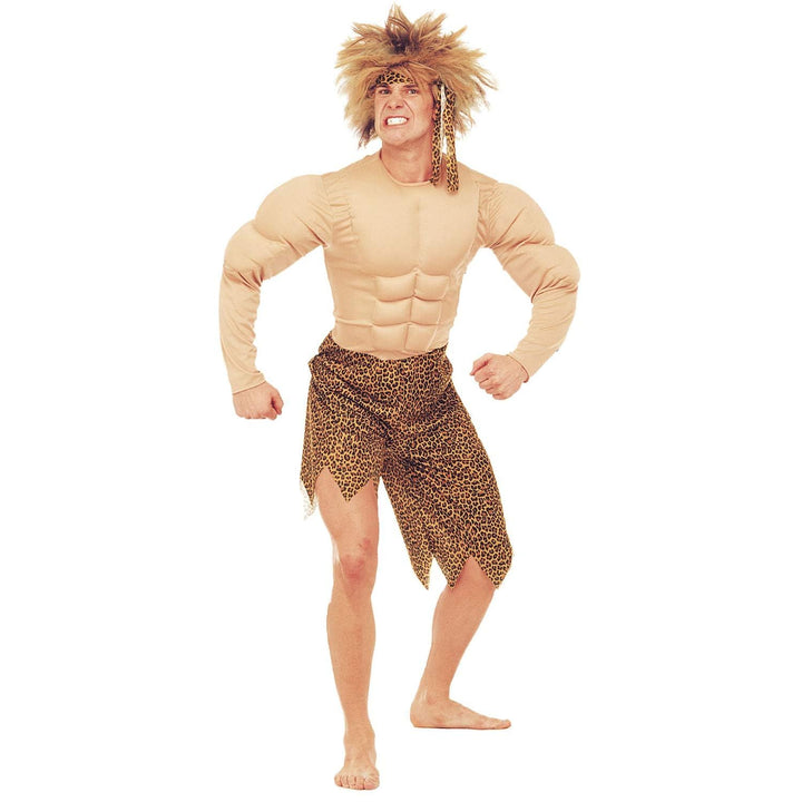 W WIDMANN MILANO Party Fashion - Kostüm Dschungel Mann, Steinzeitmann, Neandertaler, Faschingskostüm