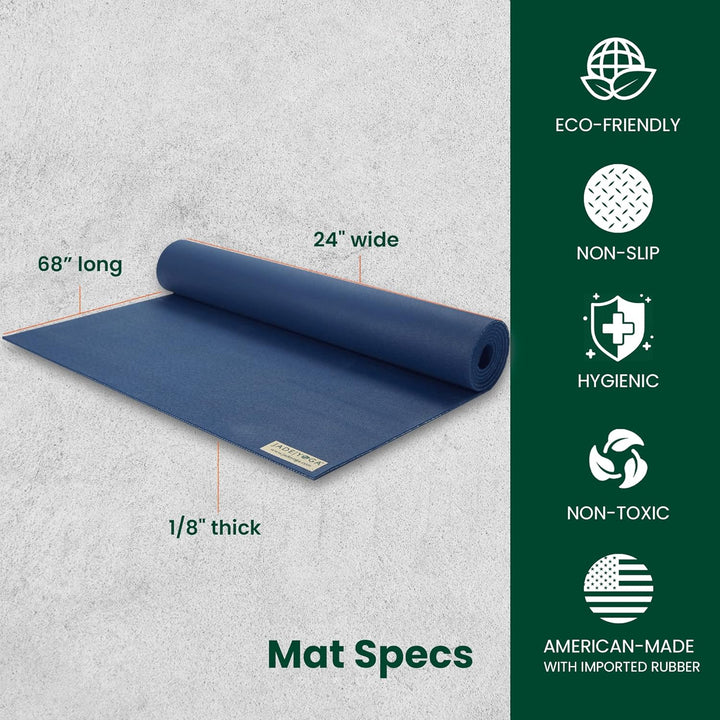 Jade Travel Yoga Mat 68-inch midnight blue, 68-inch midnight blue