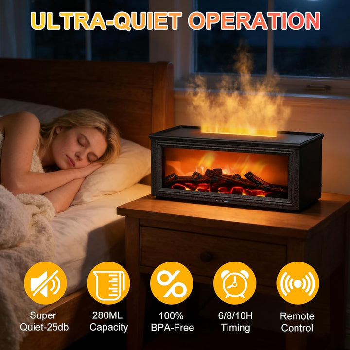 Mini-Luftbefeuchter für Schlafzimmer, 280ML Tragbare Diffuser Luftbefeuchter, 7-Farben LED Aroma Dif