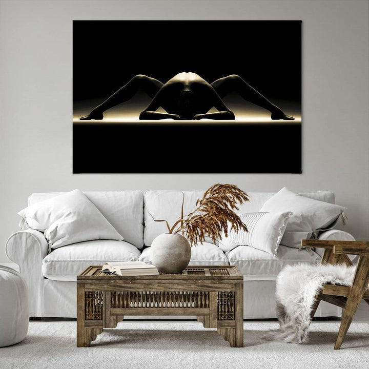Wandbilder Dekoration Wohnzimmer Nackter Körper Modell künstlerische Pose Bilder auf Leinwand 120x80