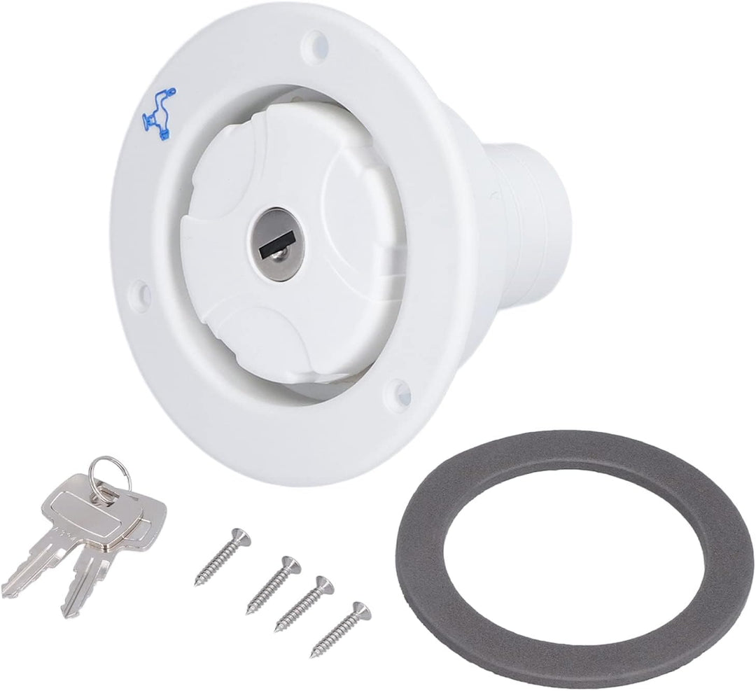 Buachois Tankdeckel 80mm Wassertankdeckel mit 2 Schlüsseln Auslaufsicherer Wasser Diesel Trinkwasser