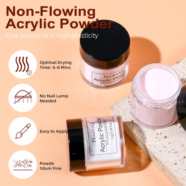 Acryl Nagel Set mit Übungshand &amp; 100 Ersatznägeln – Profi Nail Art Kit für künstliche Nägel, Nagelve