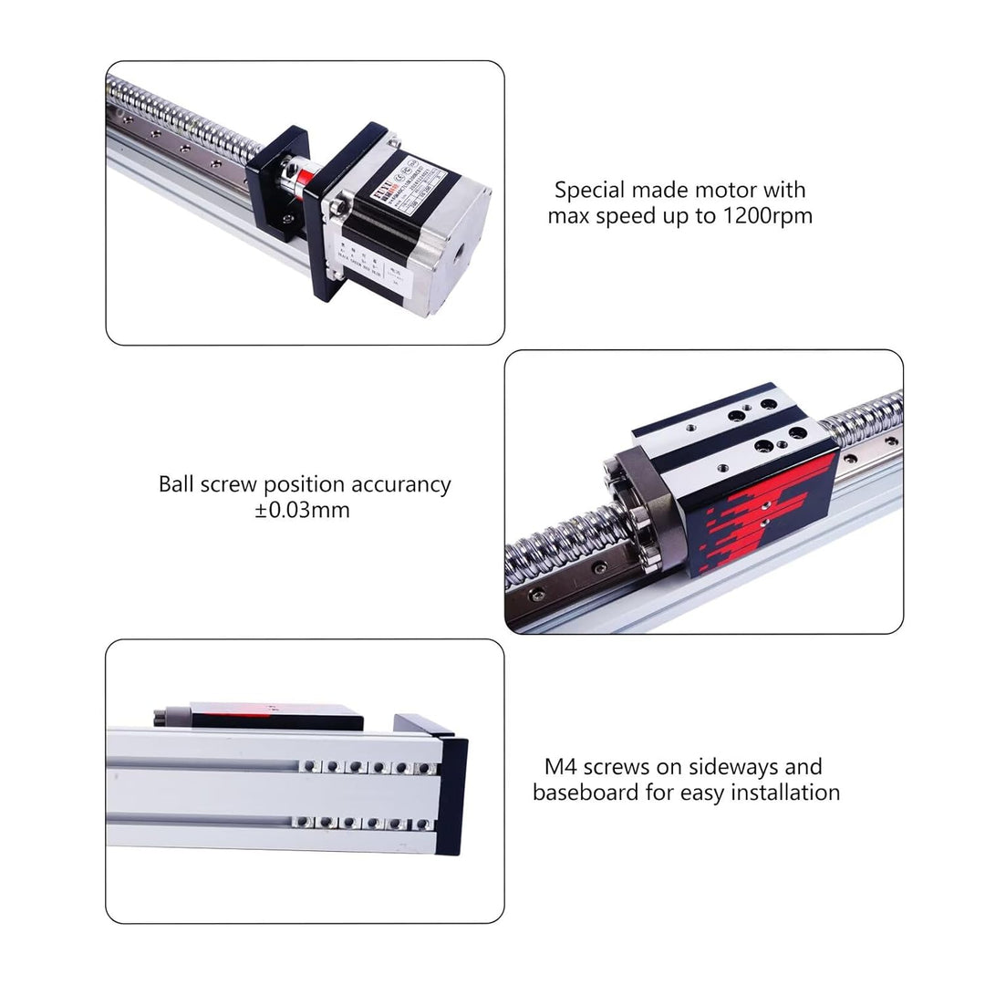 FUYU FSK40 Linearführungsschiene Kugelumlaufspindel Linearaktuator LinearführungenCNC Nema 23 Schrit