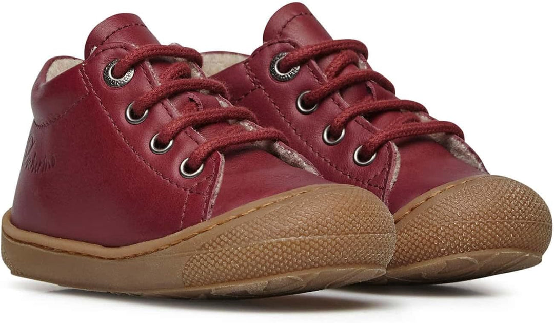 Naturino Lauflernschuhe aus Leder mit Wollfutter 17 EU Bordeaux, 17 EU Bordeaux