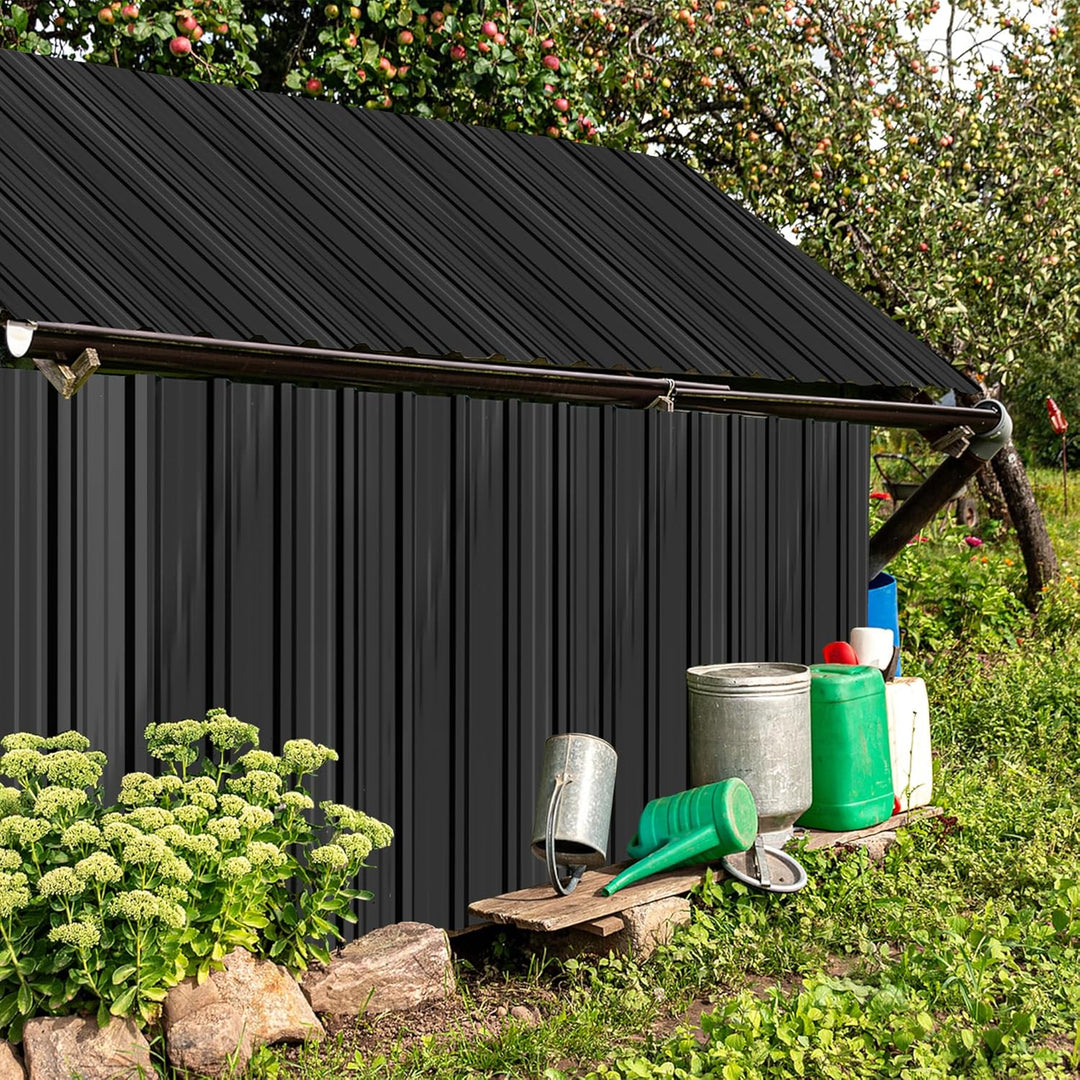 FIVMEN 12x Trapezblech 1295x450mm Verzinkt Dachblech Wellblechplatten für Dach mit Handschuhe und Sc
