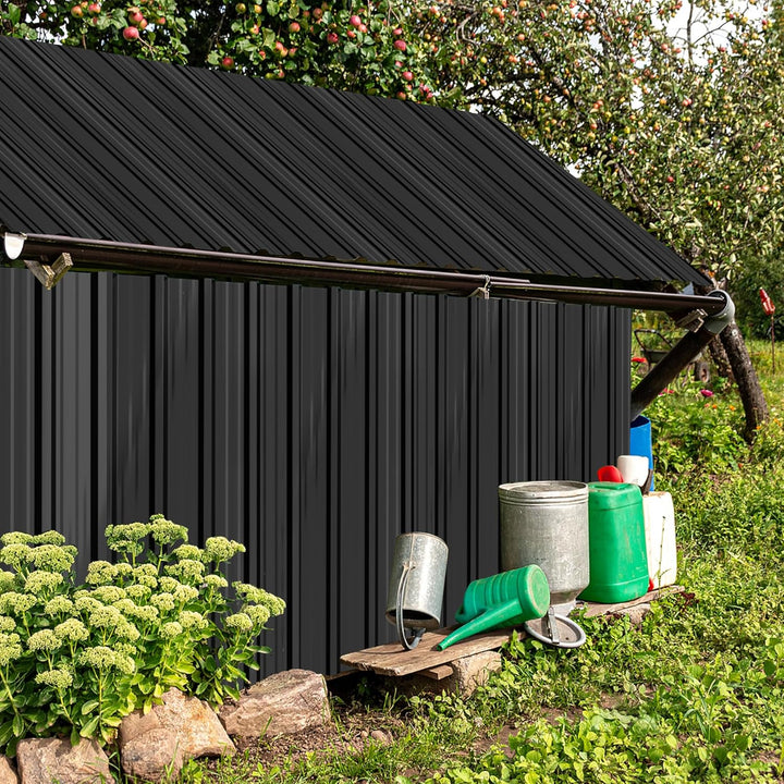 FIVMEN 12x Trapezblech 1295x450mm Verzinkt Dachblech Wellblechplatten für Dach mit Handschuhe und Sc
