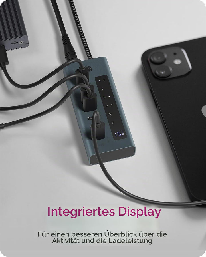 ICY Box USB 3.2 Gen 2 (3.1 Gen 2) Type-C 10000 Mbit/s, IB-HUB1457-C31