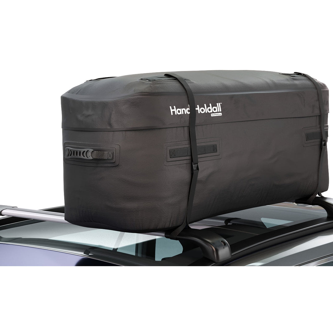 HandiWorld – wasserdichte Dachtasche/Dachbox (schwarz), 175 Liter – grosse Cargotasche – Stabiler Fa