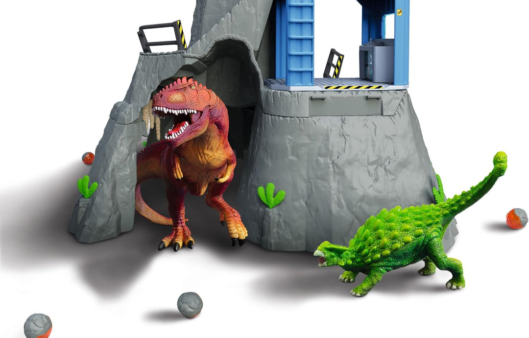 schleich 42564 Grosse Vulkan Expedition, für Kinder ab 5-12 Jahren, DINOSAURS - Spielset Single neue