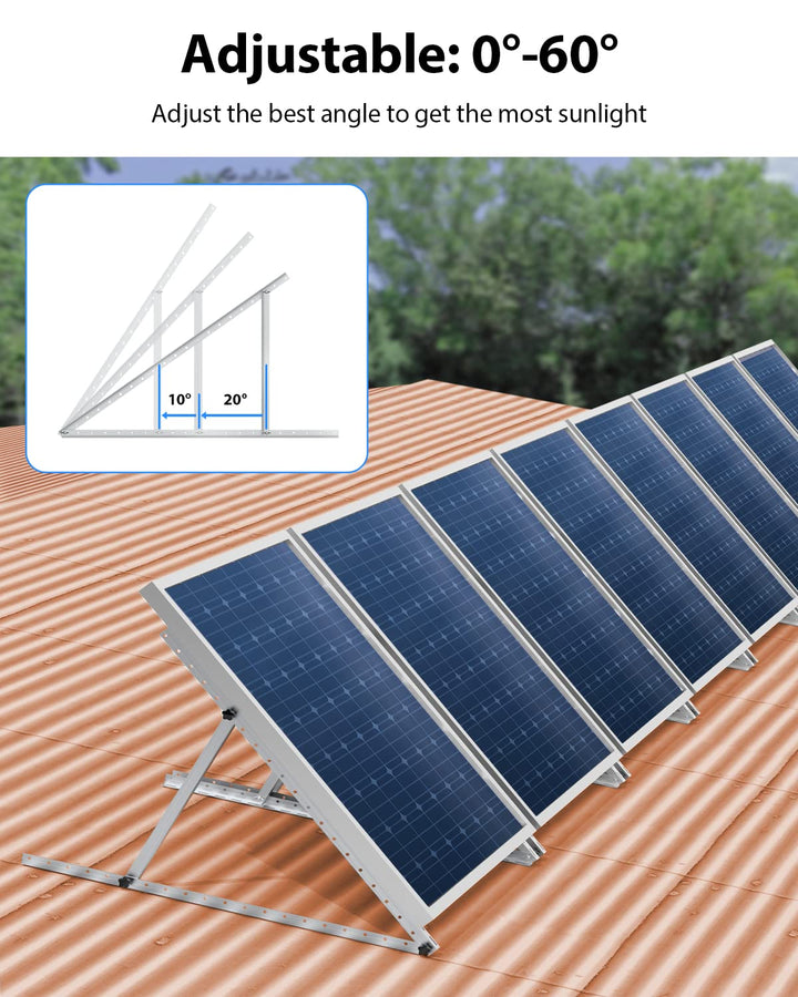 Solarmodul Halterung 1040MM 2Stück Stouchi Solarpanel Halterung pv Halterungen mit Verstellbarem Win
