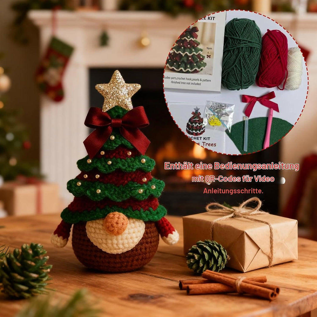 Häkel Weihnachtsbaum Set DIY Häkel Set Weihnachtsbäume für Anfänger Weihnachts HäkelsetHandgefertigt