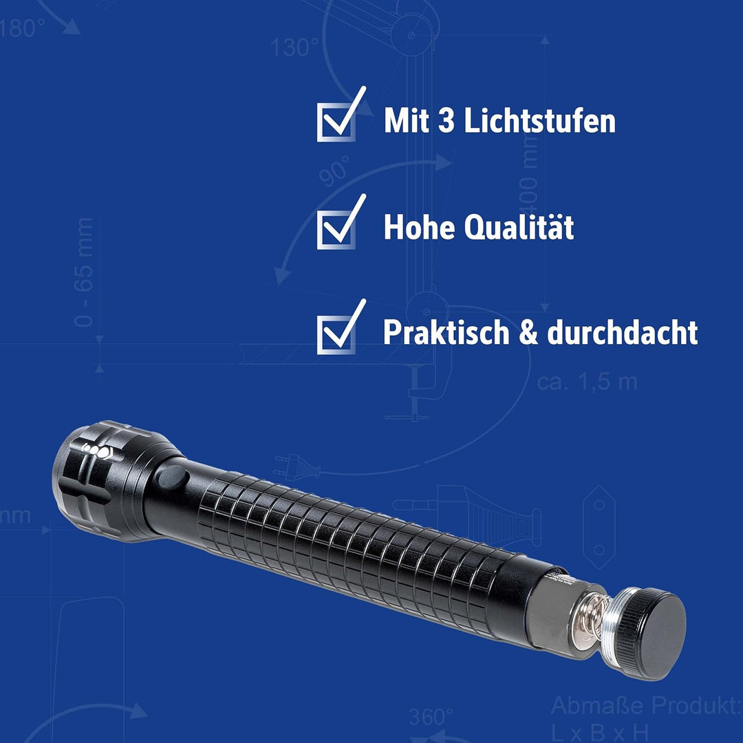 Maul LED-Taschenlampe MAULkronos L – outdoor-taugliche grosse LED Taschenlampe für die professionell