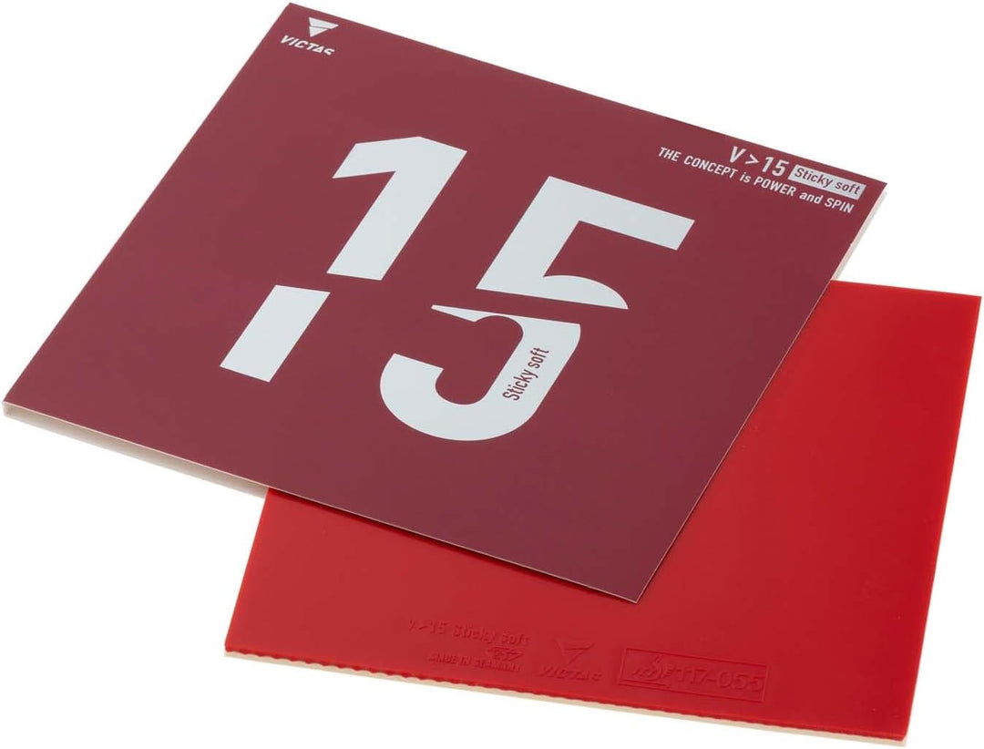 VICTAS Belag V>15 Sticky Soft 2,0mm Rot, 2,0mm Rot