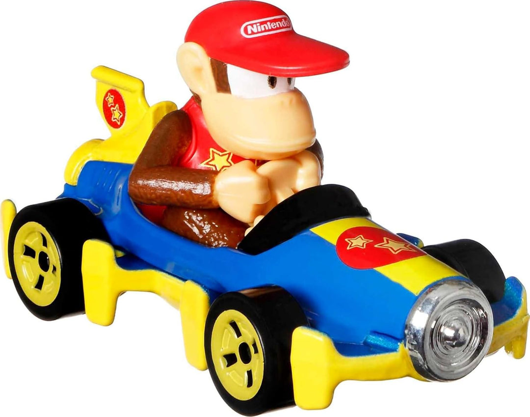 Hot Wheels GXX98 - Mario Kart-Fahrzeug (4er-Pack), Set mit 4 beliebten Figuren, darunter 1 exklusive