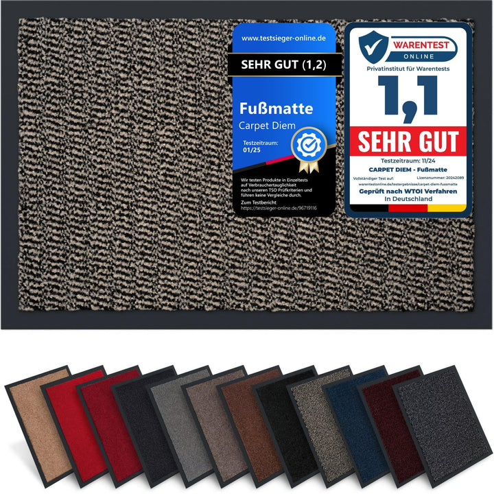 Carpet Diem Fussmatte, einfach sauber I Schmutzfangmatte Eingangsbereich - Fussmatte Innen & Aussen,