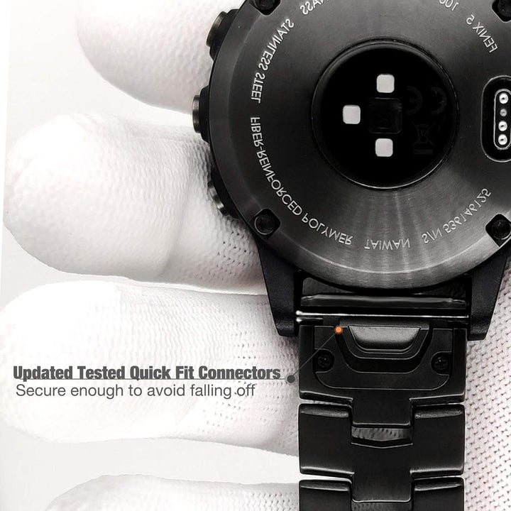 YOOSIDE Titan Stahl Armband für Fenix 7/ EPIX 2/ Fenix 6 / Fenix 5, QuickFit 22mm Verstellbares Meta
