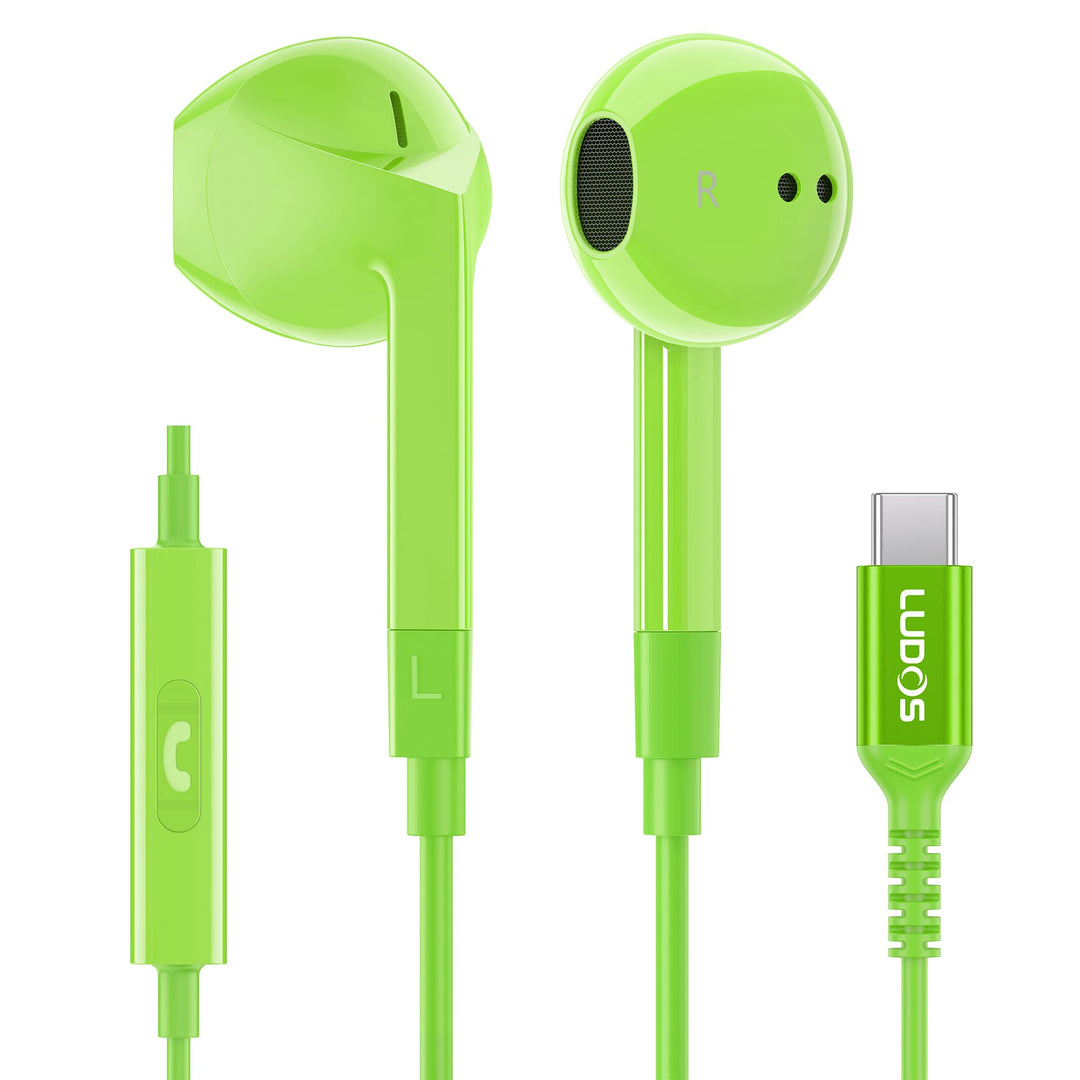 LUDOS FEROX USB C Kopfhörer, 5 Jahre Garantie für iPhone 16 15 Pro Max Plus Samsung Galaxy S24 S23 U