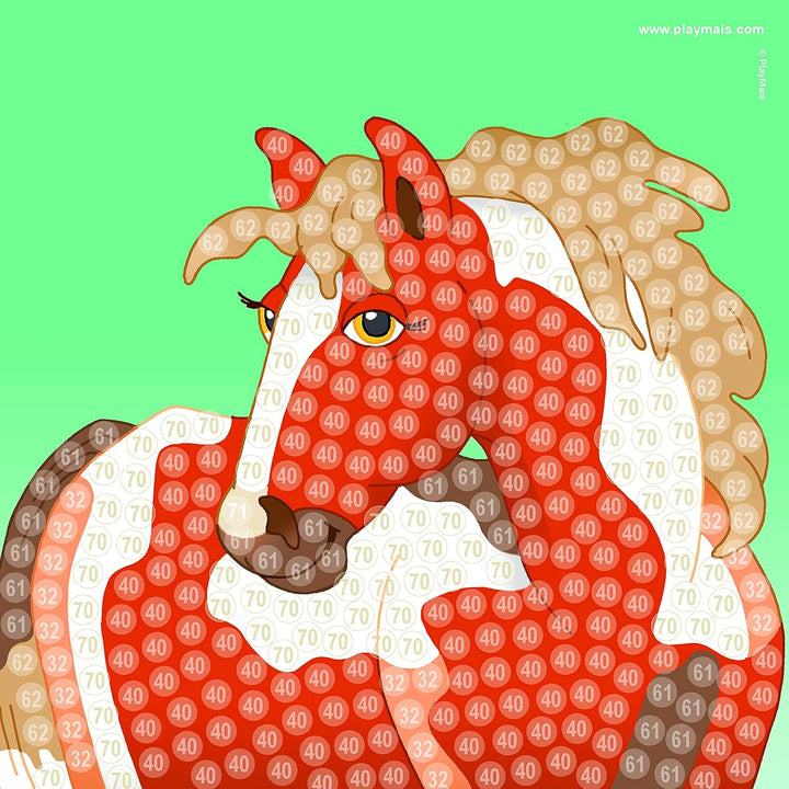 Playmais TRENDY MOSAIC Horse Kreativ-Set zum Basteln für Kinder ab 6 Jahren | Über 3.000 Stück &amp; 6 M