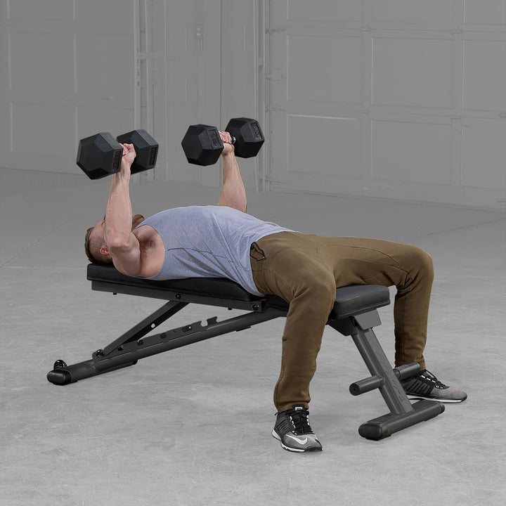 Body-Solid GFID-225B Hantelbank | zusammenklappbar | komplett montiert | Negativ-Einstellung | Kombi