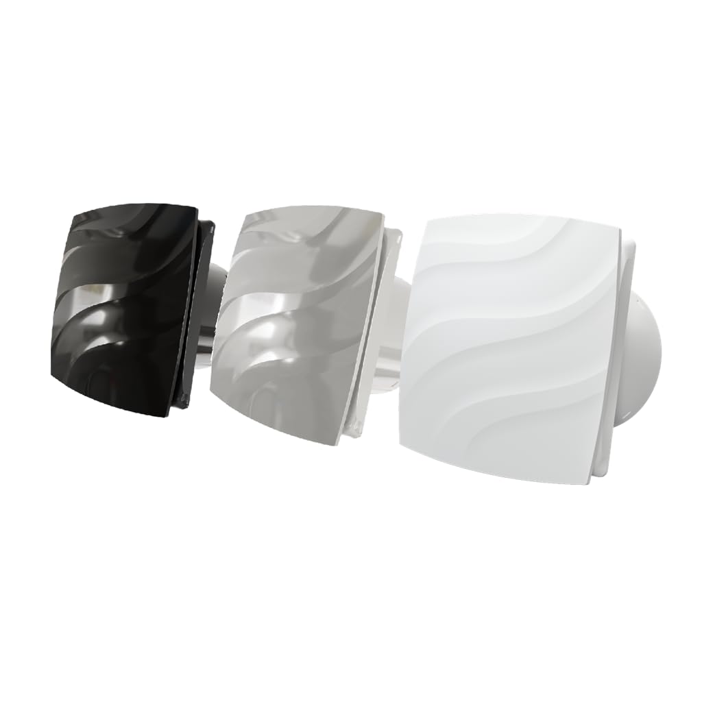 Vlano ALTO Badlüfter, WC Ventilator, Standard, Quick-Fix System, ohne Bohren, 100 mm oder 120 mm, 95