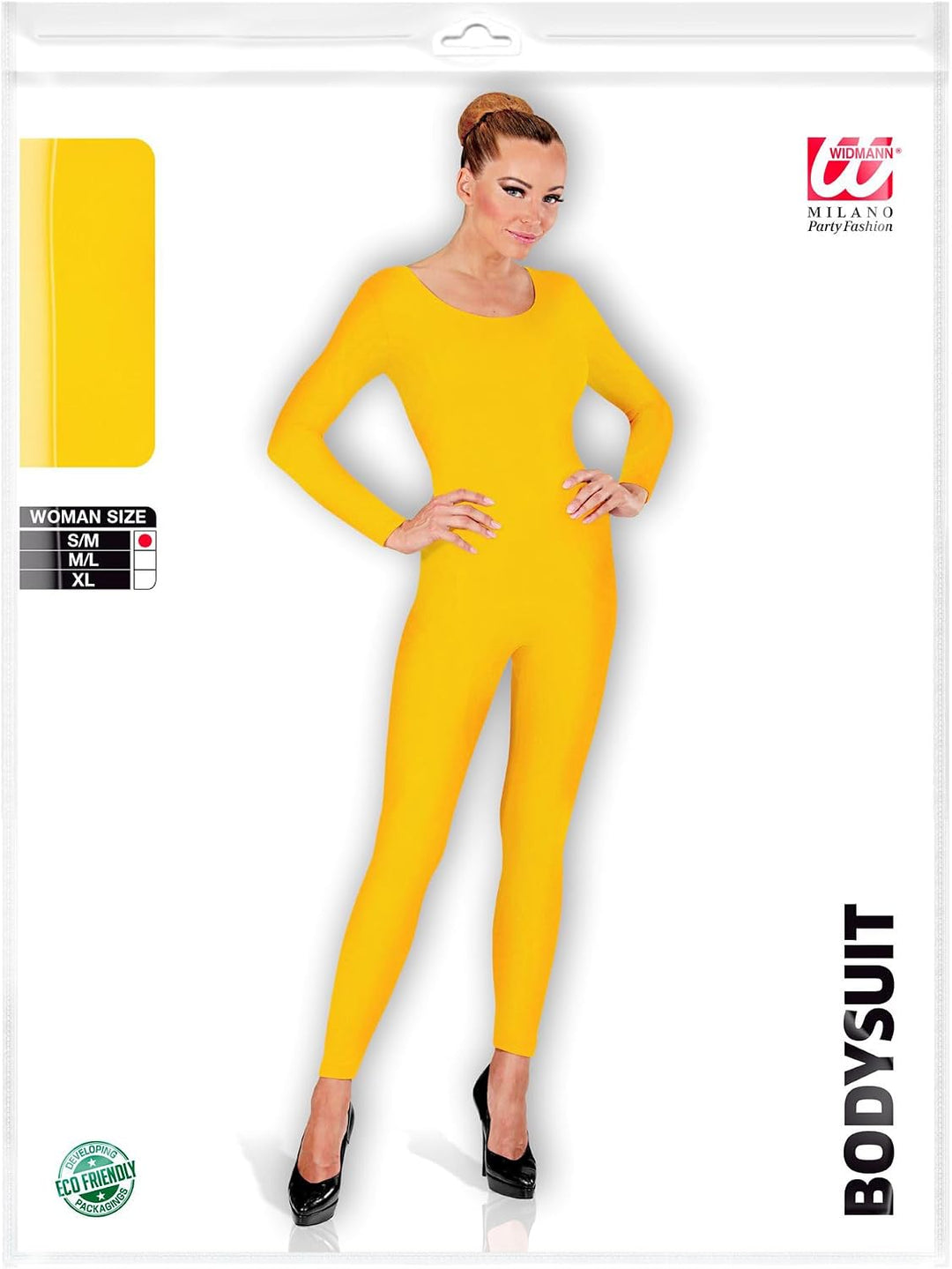 WIDMANN - Kostüm Body, langarm, Overall, Karneval, Mottoparty XL Gelb, XL Gelb