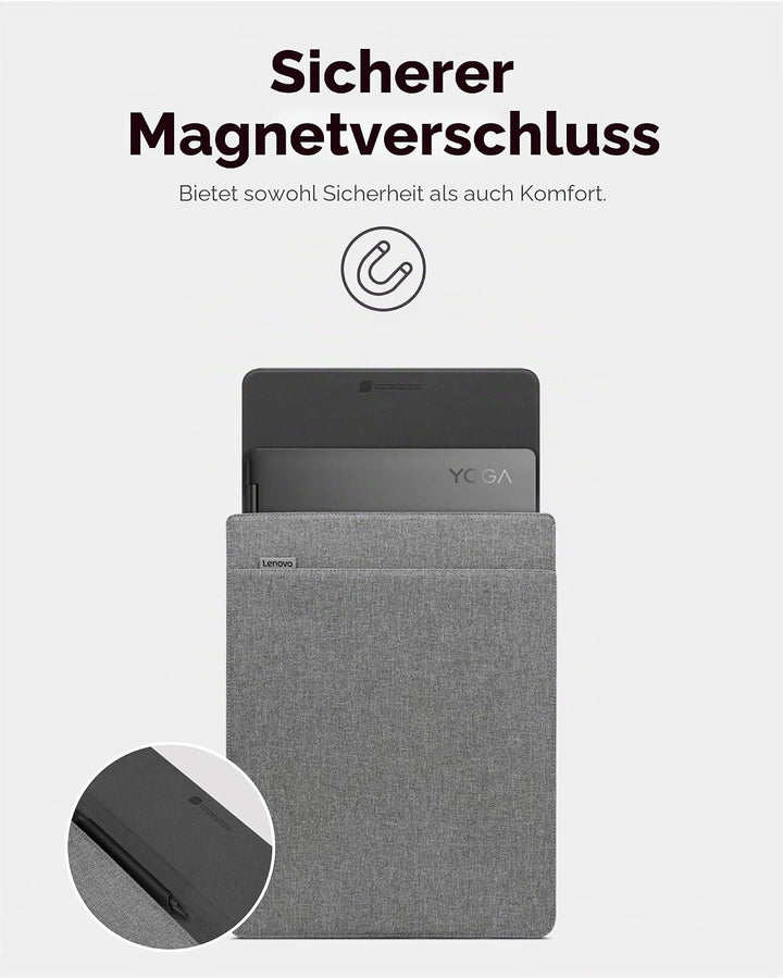 Lenovo Yoga Laptophülle|16 Zoll|Magnetverschluss|schlank & leicht, aus recycelten Materialien|Separa