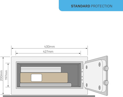 Yale Elektronischer Gäste Tresor - Laptop - YLG/200/DB2 - Standardsicherheit - Schwarz Guest Safe Ne