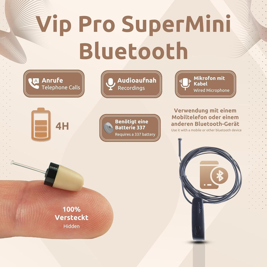 PingaOculto Spion Kopfhörer Bluetooth Prüfung Mini VIP Pro Unsichtbare Kopfhörer Handy Mikrofon Kabe