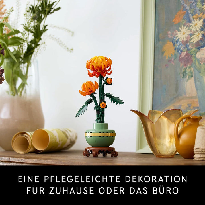 LEGO Icons Chrysantheme, kreatives Bauset für Erwachsene, Pflegeleichte Spielzeug-Pflanze zum Versch