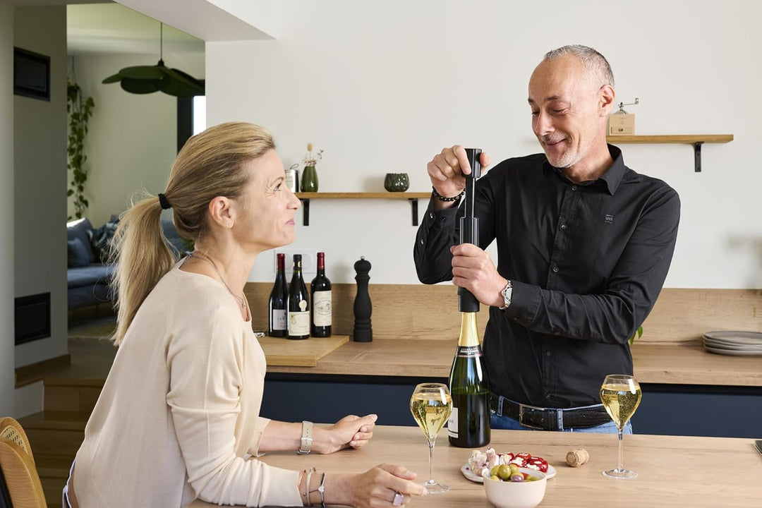 Peugeot - Manuelle Vakuumpumpe mit ABS-Oberfläche – Doppelfunktion für Wein leise und sprudelnd – 3